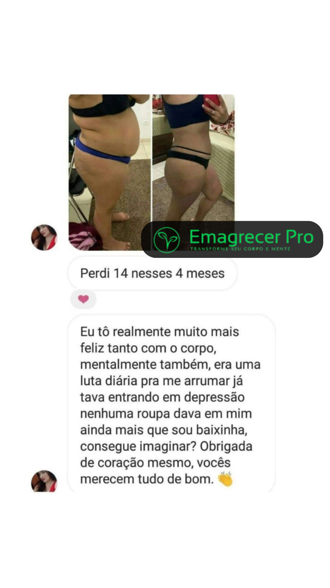Perdi 14 kg em 4 meses