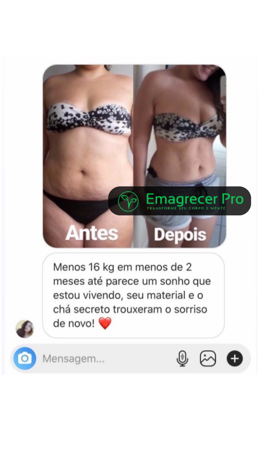 Menos 16 kg em menos de 2 meses